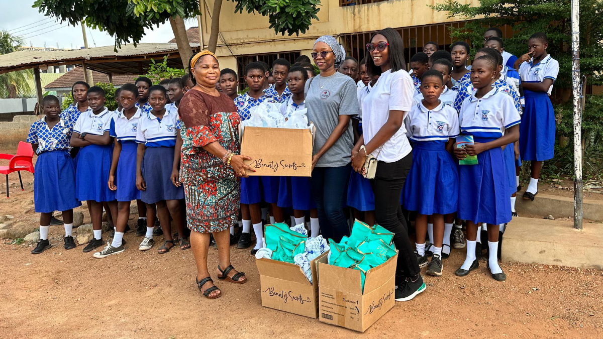 Sanitary product distribution at a senior high school