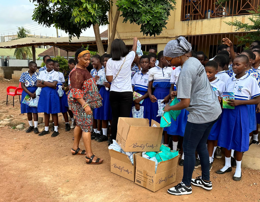 Sanitary product distribution at a senior high school