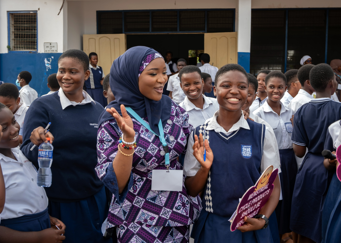 Students gathered for a High School Tour session